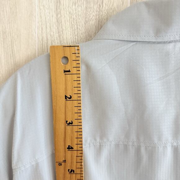 Columbia Shirt Mens Medium Omni-Shade Short Sleeve Gray Outdoor Fishing Vented - Picture 7 of 10